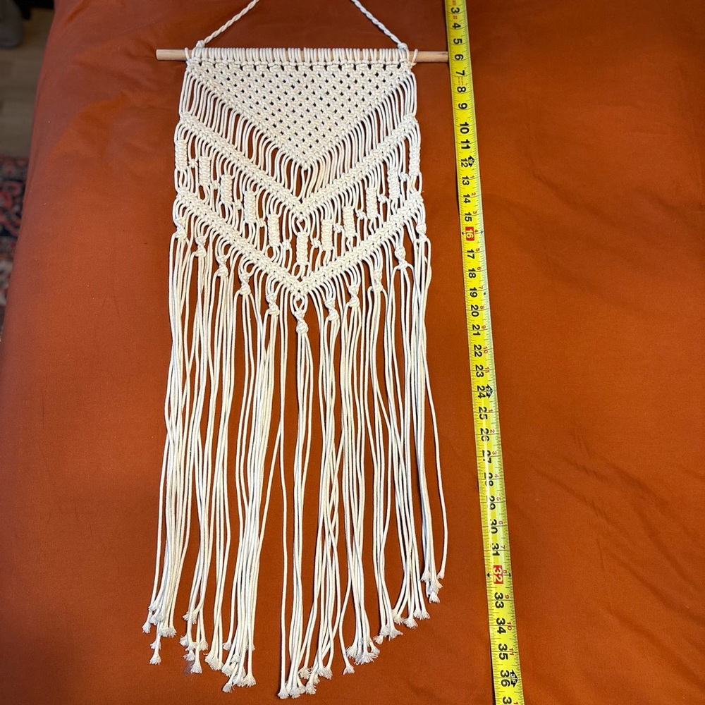 Handcrafted Cream Macramé Wall Hanging